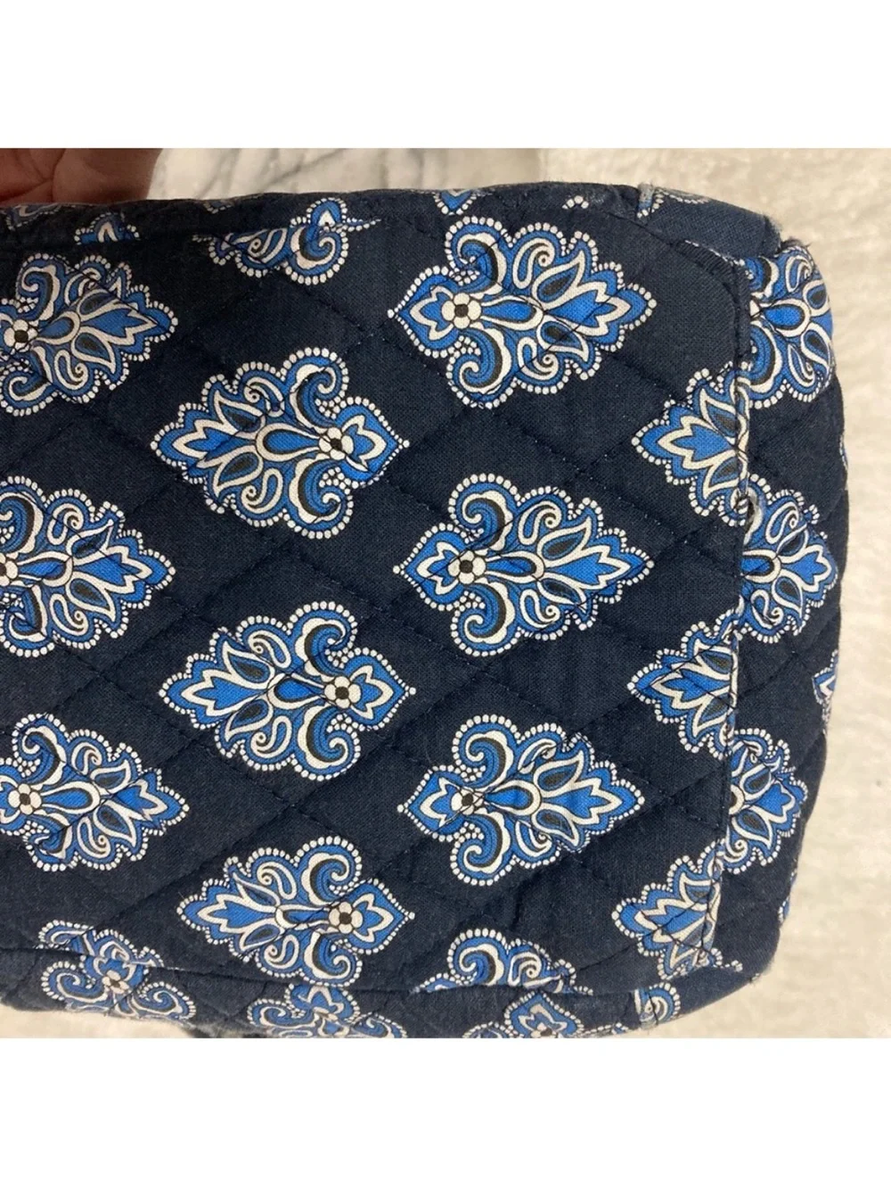 Vera Bradley Calypso Blue Paisley Purse Bag Multiple Compartments Zipper - Picture 13 of 13